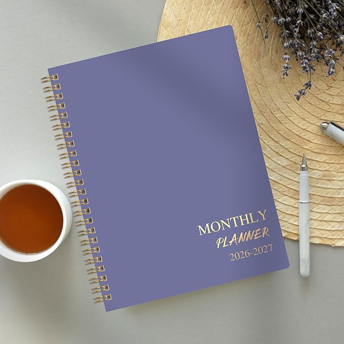 2026-2027 Monthly Planner - 2 Year Monthly Planner 2026-2027, Hard Cardboard Cover, Jan 2026 - Dec 2027, 7.5" x 10", 2 Year Calendar with 24 Month, Twin-wire Binding, Note Pages