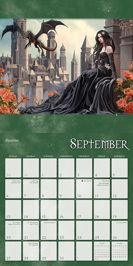 Dragon Witches 2026 Wall Calendar, 12-Month Fantasy Calendar — The Art of Nene Thomas, 12" x 12", Monthly Calendar and 2026 Planner with Large Grids for Office or Home