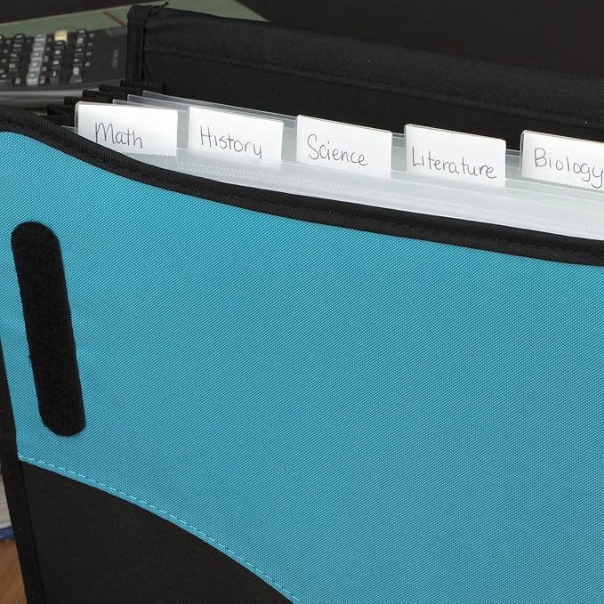 Five Star Expanding File Folder, 8-Pocket Expandable File Folder, Teal (73921)