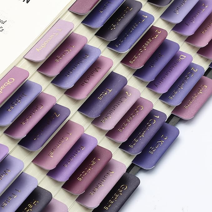 Mr. Pen- Bible Tabs, 75 Tabs, Berry Bloom, Gold Foil Embossed Lettering, Laminated Bible Tabs for Women and Men, Bible Tabs for Study Bible Index Tabs, Bible Book Tabs, Bible Labels Tabs