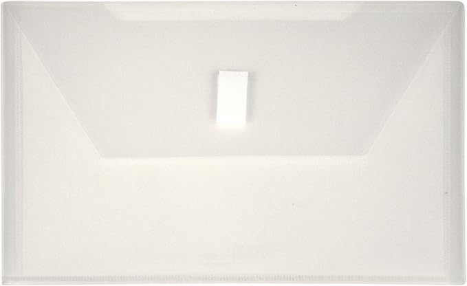 Lion Design-R-Line Poly Envelope with Extra Pocket, 6 x 9 Inches, Clear, Pack of 6 (92000-CR-6P)