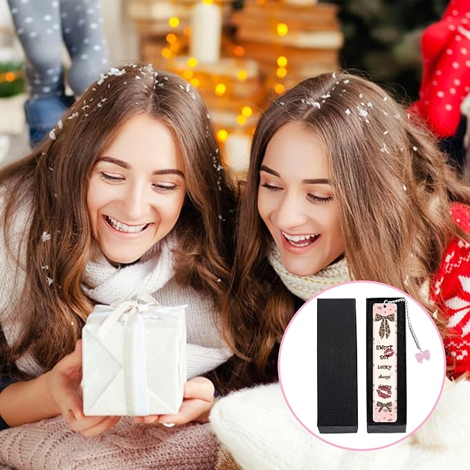 Cute Metal Bookmarks, Y2K Pretty Girly Bookmark Page Clips with Pink Bow, Charm Romance Book Accessories Gift for Reading Women Book Lovers