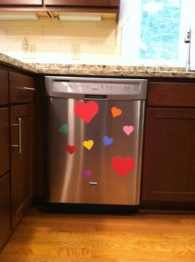 Die-Cut Magnetic - Large Single Color Heart- Classroom, Holiday, Kids’ Love and Peace School Craft Projects, Valentine’s Day Craft and Garage Decorations.
