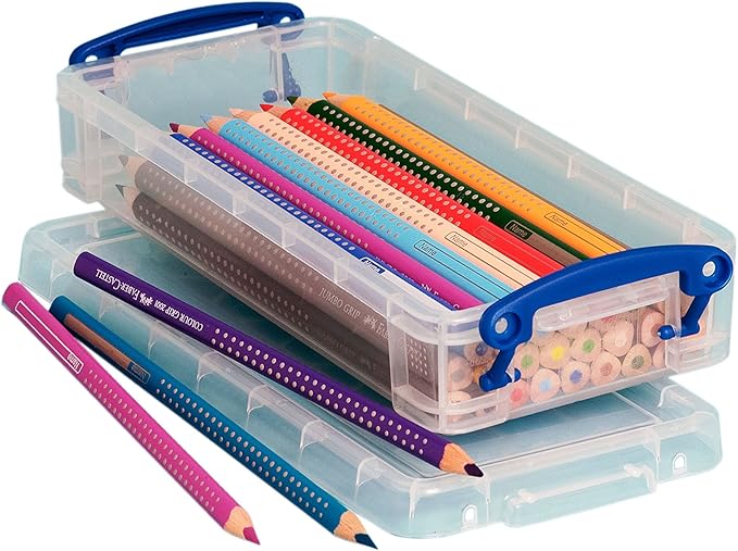 Really Useful Plastic Storage Box 0.55 Litre Clear (Pack of 10)