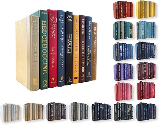 Decorative Accent for Home Decor – Real Books by Color® Interior Styling Piece for Bookshelf, Coffee Table, Design Display (Set of 5, Multicolor)