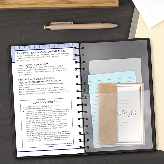 AT-A-GLANCE 2027 Appointment Book Planner, Weekly & Monthly, 5" x 8", QuickNotes, Black (76020527)