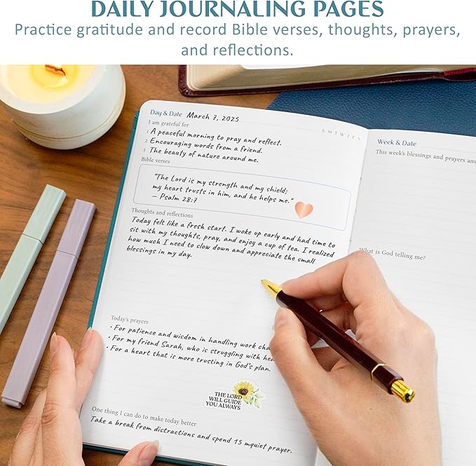 Legend Prayer Journal for Women & Men – Daily Devotional Notebook – Bible Study Supplies & Accessories – Faith Based Gifts – Religious Planner & Spiritual Gods Book, 5.8 x 8.3" (Aquamarine)