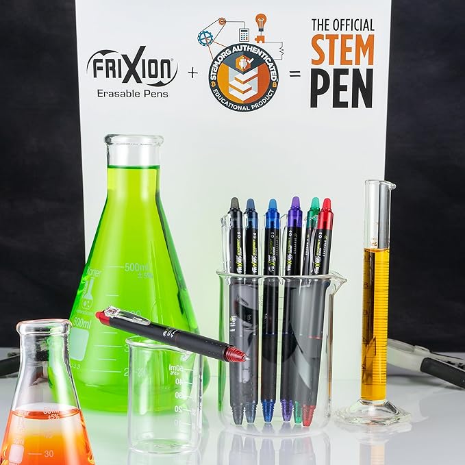 Pilot, FriXion Synergy Clicker Erasable, Refillable, Retractable Gel Ink Pens, Extra Fine Point 0.5 mm, Pack of 12, Purple Ink