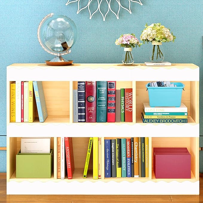Fancy Land White Bulletin Board Border for Classroom White Scalloped Trim Borders for Back to School Decor Supplies 52Ft