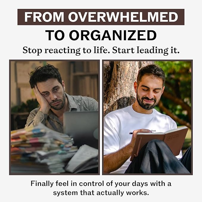 Undated Daily Planner | 90 Day Daily & Weekly Productivity Journal with Hourly Schedule, To Do List, Goal Tracker & Habit Tracker | ADHD Planner for Men & Women | Hardcover Agenda