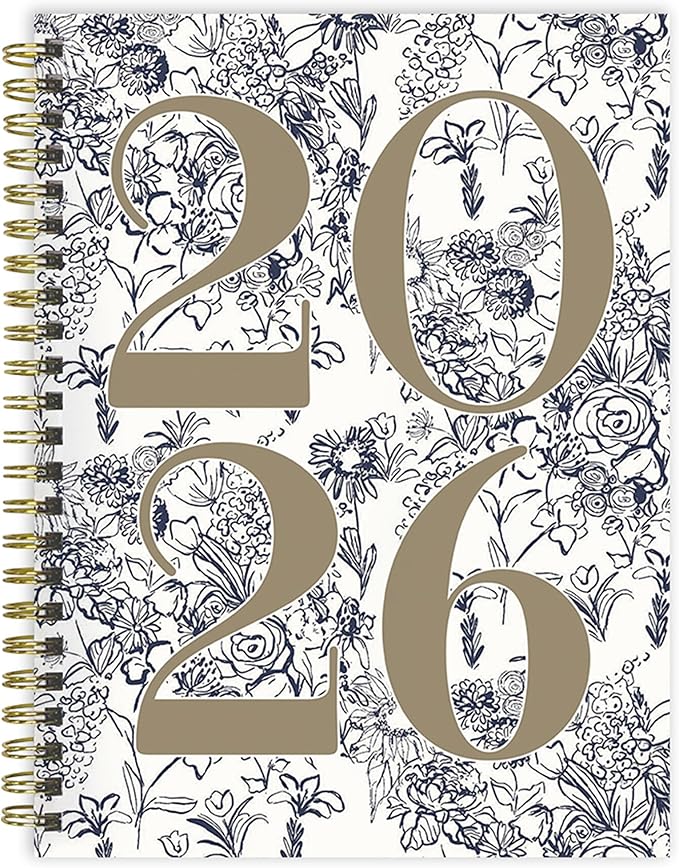 TF Publishing 2026 La Campagne Year Medium Weekly Monthly Planner with 12-Month Calendar Grid, Notes, and Priorities Section - Weekly Schedule Planner with Habit Tracker and Stickers - 6.5in x 8in