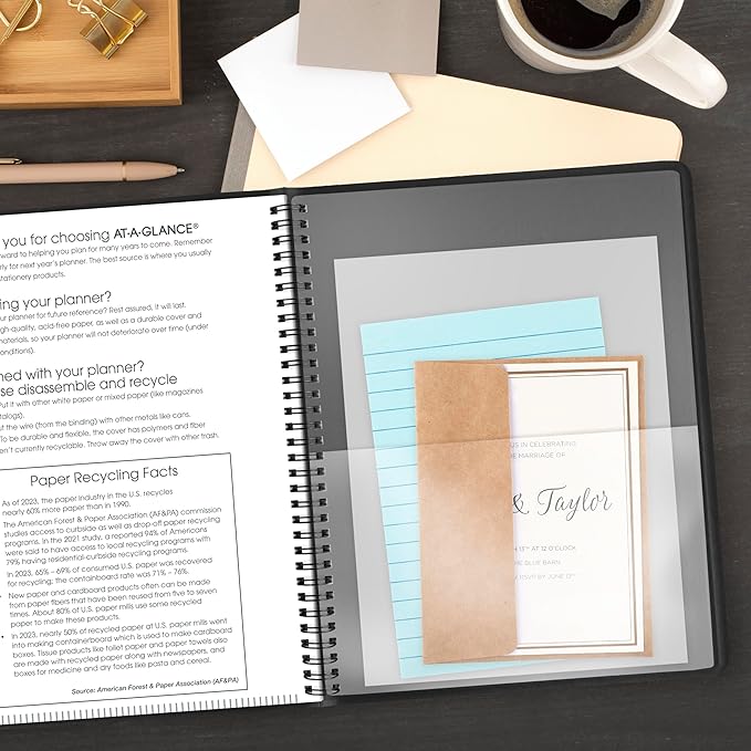 AT-A-GLANCE 2027 Appointment Book Planner, Weekly, 13-Month Jan-Jan, 8.25" x 11", Black (709500527)
