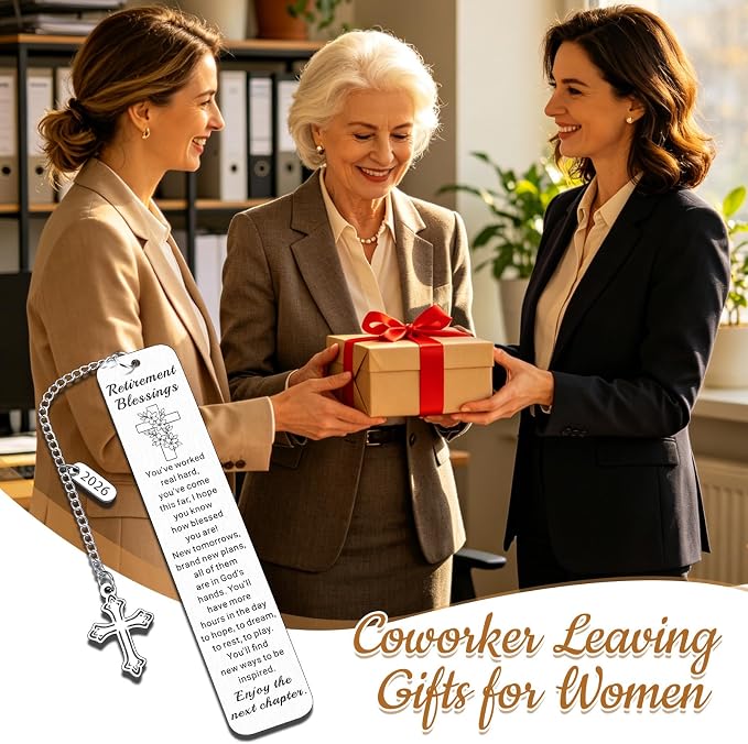 Christian Retirement Gift for Woman Man 2026, Retirement Blessings Bookmarks for Reading Woman Man Coworkers, Happy Retirement Devotional for Women Friends, Religious Happy Retired Going Away Gifts