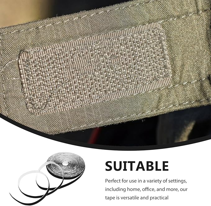 1roll Self-Adhesive Hook and Tape Heavy Duty Versatile Adhesive Strips for Use Material Easy to Apply and Remove for Crafting and Organization