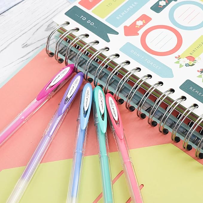 Uni-ball Signo Angelic UM-120AC Gel Ink Pen 0.7 mm, White Ink, 3 Pens per Pack