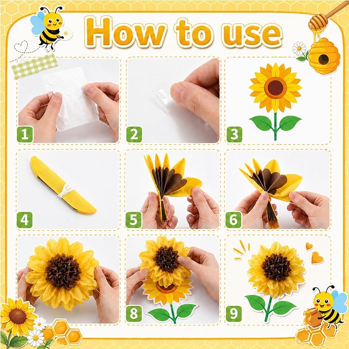 Bee Bulletin Board Decorations Set Summer 3D Sunflower Classroom Decorations Bee the Reason Someone Smiles Today Bulletin Board Motivational Paper Cutouts for Spring School Home Chalkboard Wall Decor