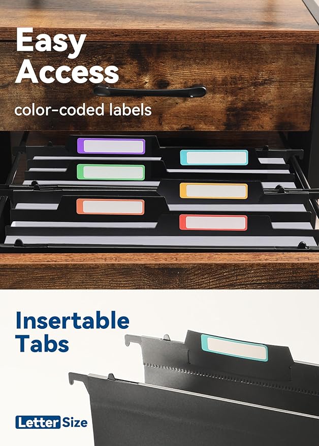 SortRax Plastic High Capacity Hanging File Folders, 4" Expansion for Bulky Documents, Side-Sealed Accordion Pocket, Supports Heavy Files, Letter Size, Movable Dividers, Insertable Tabs, 6 Pack