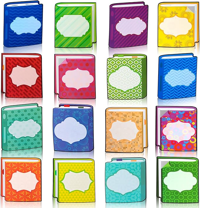 Junkin 48 Pcs Book Cutouts for Bulletin Board Library Decor for Back to School Reading Bulletin Board Decorations Back to School Cutouts DIY Craft Set First Day of Classroom Decorations Supply