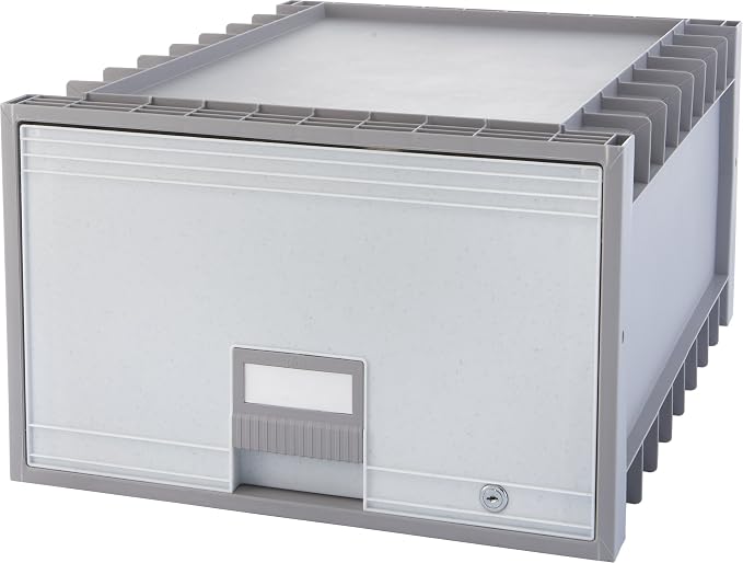 Storex 24-Inch Archive Locking Storage Box for Legal Size Files, Two-Tone Grey (61401U01C)