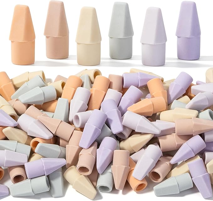 Mr. Pen- Pencil Erasers Toppers, 120 Pack, Colorful, Latex Free, No Smudge, Mr Pen Erasers for Pencils