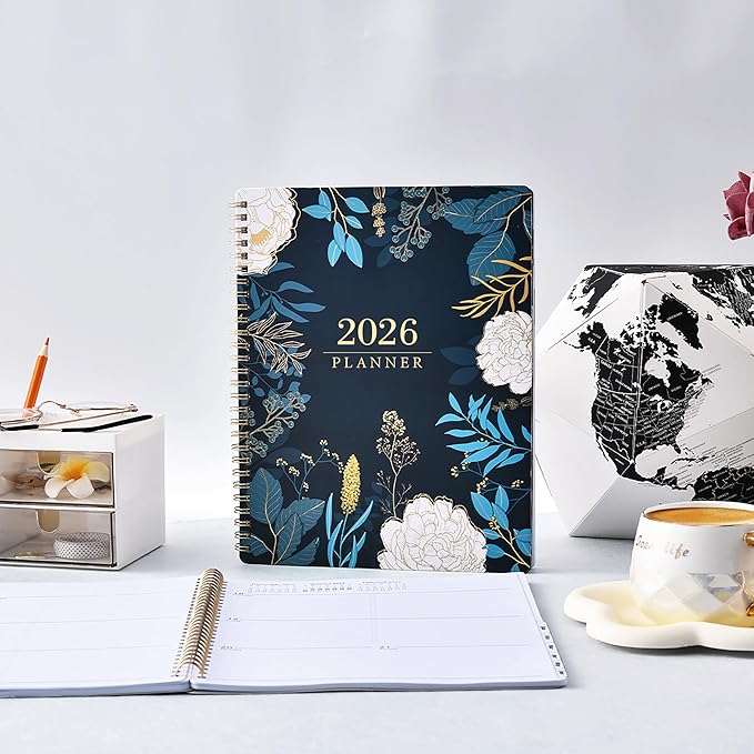 2026 Planner - 2026 Planner Weekly and Monthly, Jan 2026 - Dec 2026, 8'' x 10'', 2026 Calendar Planner with Tabs, Twin-Wire Binding, Thick Paper, Organizer for Work/School