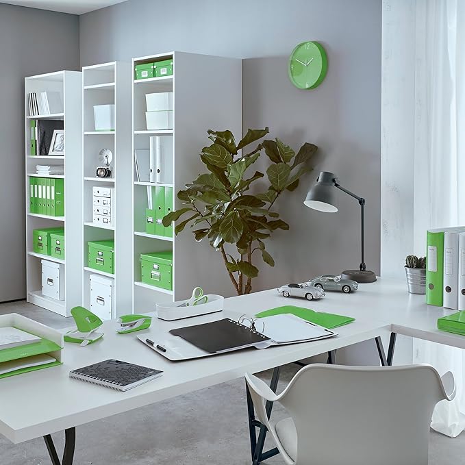 Leitz 55022054 Stapler, 30 Sheet Capacity, Ergonomic Metal Body, includes Staples, WOW Range, Green