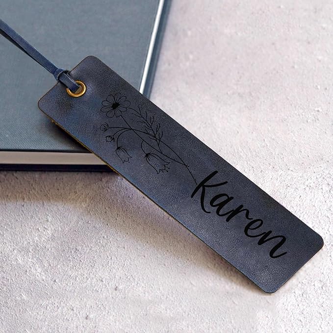 Personalized Bookmark, Book Marks for Reading, Women Men Kids Personalized Gifts for Book Lovers Teachers Appreciation Gifts on Birthday Graduation Christmas Back to School (Blue)