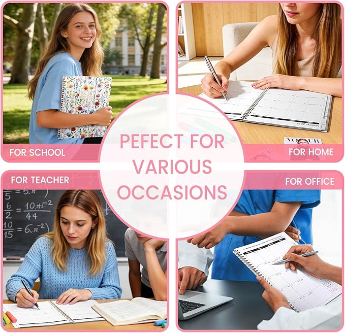 2026-2028 Monthly Planner - 2 Year Monthly Planner/Calendar 2026-2028, JULY 2026 - JUNE 2028, 9" x 11", 24 Months, Tabs, Two-sided Back Pocket, Holidays, Twin-Wire Binding, Note Pages, Perfect for School Office Supplies