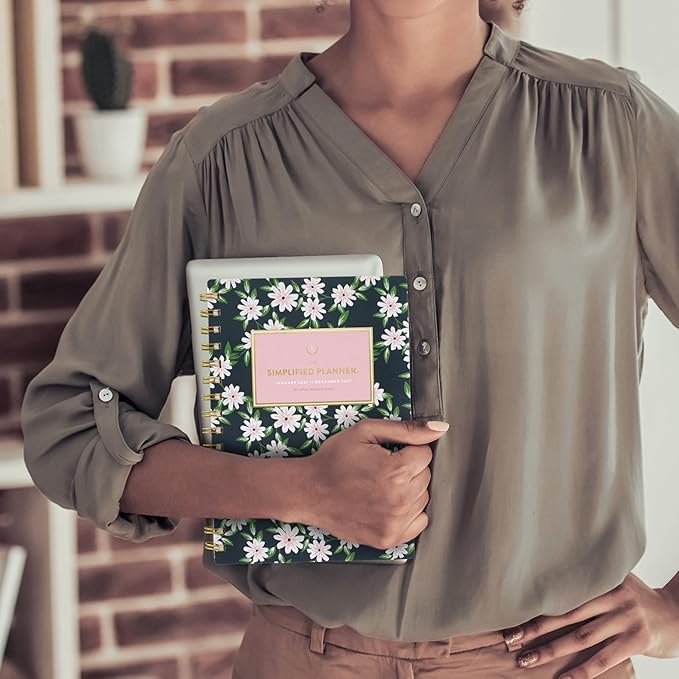 AT-A-GLANCE 2027 Planner, Simplified by Emily Ley, Weekly & Monthly, 5.5" x 8.5", Berry Floral (EL59-200-27)