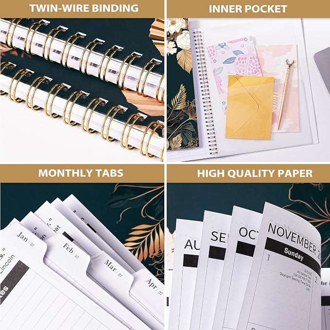 2026-2028 Monthly Planner - July 2026 - June 2028, 2 Year Monthly Calendar 2026-2028, 9" × 11" Calendar Planner, 24 Months, Tabs, Back Pocket, Twin-Wire Binding, Note Pages