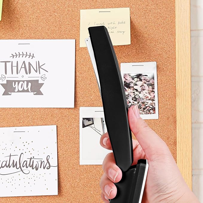 Stapler with 5000 Staples - Office Stapler, 25 Sheet Capacity, Staplers for Desk, Non-Slip, Black
