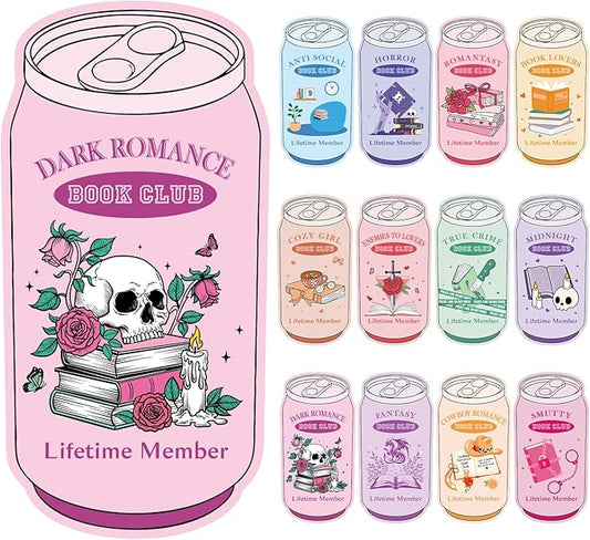 240 Pcs Drinks Soda Book Club Bookmarks Bulk Funny Magic Themed Bookmarks Funny Funny Soda Shaped Bookmark Dark Romance Reading Bookmark Reading Gift for Books Lover Women Men Library Reading Reward