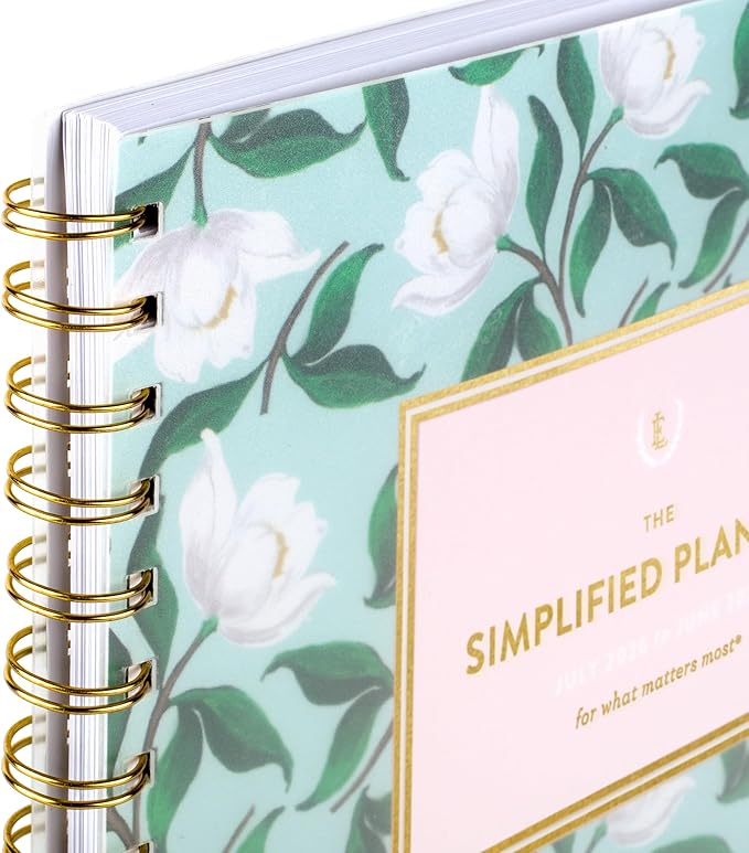 AT-A-GLANCE Planner 2026-2027 Weekly & Monthly Academic 12-Month July-June, 8-1/2" x 11", Simplified by Emily Ley, Savanna Blooms (EL50-905A)