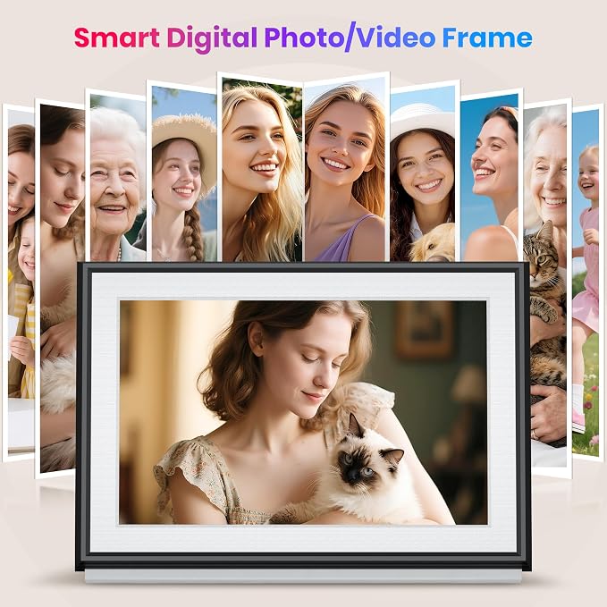 BIGASUO 10.1" Digital Calendar, Smart Touchscreen Interactive Display, Electronic Organizer for Monthly, Weekly & Daily Agenda, Chore Chart, Meal Planner, To Do List, Family Schedules, Picture Frame