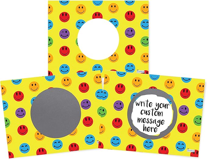 My Scratch Offs Scratch-Off Card Prizes for Kids Students Smiley Teacher Rewards Supplies for The Classroom 20 Pack