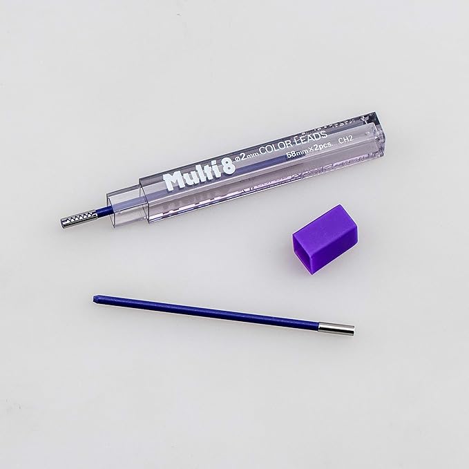 Pentel Arts 8 Colour Pencil Lead Refill, Violet, 24 Pieces of Lead (CH2-V)