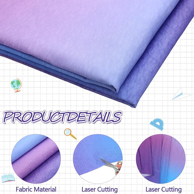 Mindsoft Bulletin Board Paper 48'' x 107'' Class Boards for Classroom Bulletin Boards Everyone is Welcome Classroom Board Decor Pillows Curtains Crafts (Purple Blue,1 Pc)