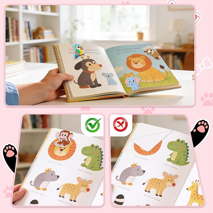 30Pack Cute Wild Animal Bookmark Magnetic Bookmarks for Reading Women Men Kids Teacher Book Lovers Gifts, Unique Personalized Bookmarks Bulk Magnet Bookmark Clips Pretty Funny Page Book Markers