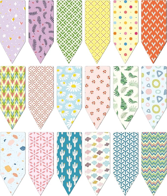Tenare 108 Pieces Magnetic Bookmarks Bulk for Women Mini Arrow Shaped Floral Magnetic Page Book Markers Cute Bookmark Clips Gift for Student Teacher School Office Reading Supplies, Colorful 18 Styles