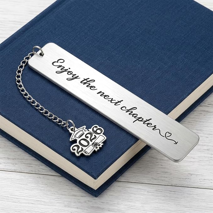Graduation Gifts Class of 2026 Bookmarks Gifts for Him Her Inspirational Grad Gift Students Gift Enjoy The Next Chapter Bookmarks for Teen Boys Girls, Back to School Coming of AgeGift