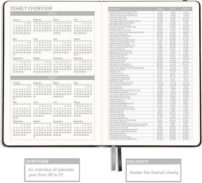 2026-2027 Planner - 2026-2027 Weekly Monthly Planner with Stickers, Jul 2026 - Jun 2027, 5.75" X 8.25", 26-27 Calendar Planner, Premium Paper, Pen Holder, Inner Pocket, 40 Notes Pages