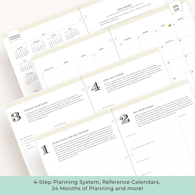 Blue Sky Day Designer 2025-2026 Monthly Academic Year 24 Month Planner Calendar, July 2025 - June 2027, 8.5" x 11", Flexible Cover, Stapled Binding, Orange Blossom Mint