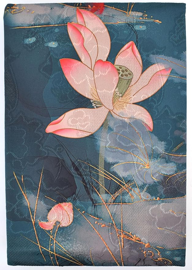 BLBMH 5.5x8.5 Fabric Bible Cover Non-Stretch | Built-in Bookmark | Handmade Washable Book Sleeve for Paperback Journal Privacy Reading Gift for Women - Lotus