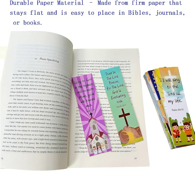 150PCS Christian Bible Verse Bookmark | Inspirational Scripture with Colorful Design | Paper Material | Ideal for Church, Sunday School & Gifts (Inspirational Series, 150)