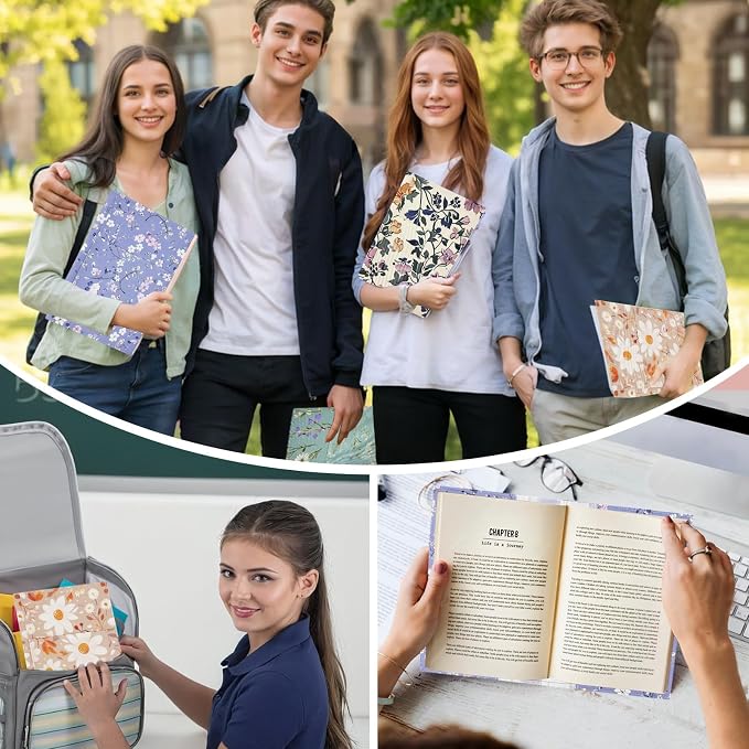 Adjustable Paperback Book Cover Protector, Washable Soft Canvas Fabric Book Covers with Bookmark,Double Side Floral Print Book Dust Jacket Covers for Hardcover Novel Book Lovers Gift