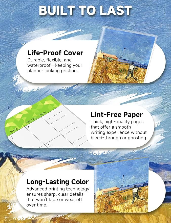 Pocket Calendar 2026-2028 Art Series, Monthly Planner Jan 2026 to Jul 2028 (3.7" x 6.7") Perfect Purse Calendar, Pocket Agenda with Protective Plastic Sleeve-Harvest