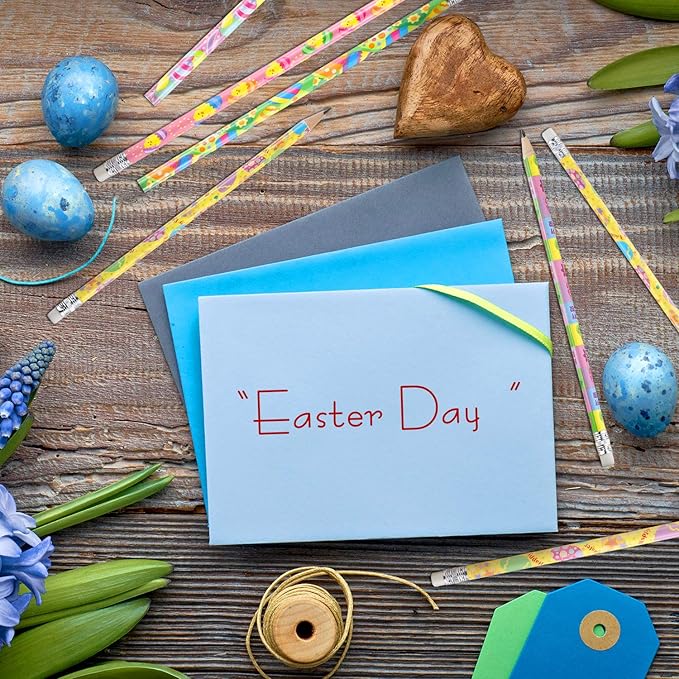 Outus 48 Pieces Easter Pencils with Eraser Holiday Wood Cute Pencils for Happy Easter Egg Spring Party Supplies Favors Rewards, 8 Styles