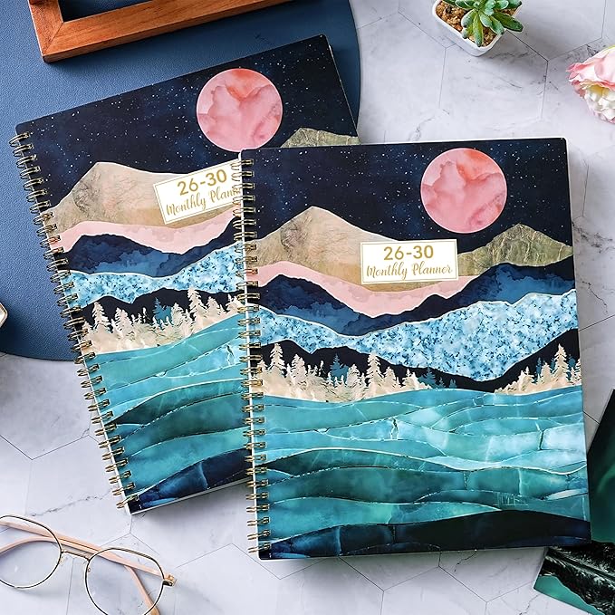 Monthly Planner 2026-2030 - 5 Year Monthly Calendar 2026-2030, Jan.2026 - Dec.2030, 9" x 11", 60 Months with Tabs, Double-Side Pocket, Holidays, Pages, Elastic Closure