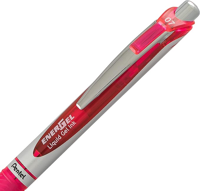 Pentel EnerGel Deluxe RTX Retractable Liquid Gel Pen, Medium Line, Metal Tip, Assorted Ink, 3 Pack (BL77BP3M2)