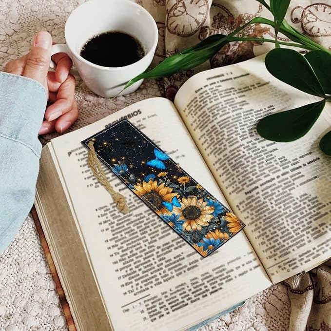Butterfly Sunflower Bookmark Set of 2 for Bibles Personalized Bookmark for Book Lovers Bookmarks for Reading Lovers Increase Reading Interest